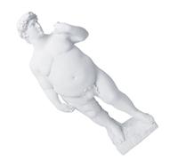 VERDANVERSE David Sculpture Resin Ornament Desktop Figurine for Home and Shopping Malls, White Synthetic Resin Material, Artistic and Creative Style Suitable for Pro-artists and Beginners