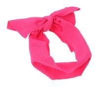 VERDANVERSE Decorative Pet Bow Headband for Dogs and Cats Warm Polyester Double Bowknot Party Headwear Bright Rose Red Color Stylish and Comfortable Pet Accessory for Fashionable