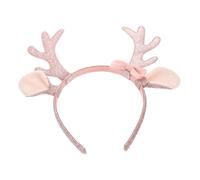 VERDANVERSE Deer Antler Headband Glitter Bow Sequin Realistic Antlers Shape Hair Hoops Cartoon Headband for Christmas Parties Weddings