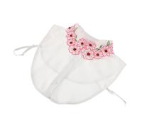 VERDANVERSE Detachable Fake Collar for Women Colorful Palace Style Polyester Shirt Collar Decoration Elegant Neckline Enhancer for Dress Shirt Clothing White