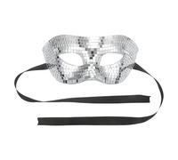 VERDANVERSE Disco Ball Masquerade Half Mask with Mirror Glitter Surface Lightweight Breathable Face Cover for Women and Men for Year Carnival Birthday Party and Cosplay Events