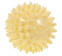 VERDANVERSE Dog Chew Spiky Molar Ball with Paw Print Tpr Foam, Interactive Puppy Teething for Outdoor Play and Teeth Cleaning, Sturdy Yellow Pet