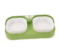 VERDANVERSE Dog Food Storage Container Non- Base Dual Bowl Pet Feeder for Cats and Dogs Practical Food and Water Holder and Reusable Pet Feeding