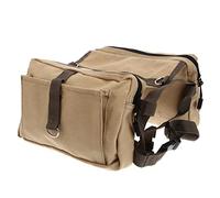 VERDANVERSE Dog Travel Backpack Saddle Bag for Medium Large Dogs Canvas Hiking Camping Walking Multi-function