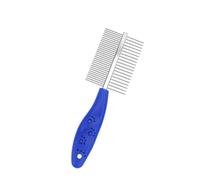 VERDANVERSE Double Row Stainless Steel Pet Grooming Comb with Stable Gripping for Effective Hair Removal and Massage, for Pet Beauty Cleaning and Detangling Fur