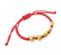 VERDANVERSE Dragon Red String Bracelet for Protection, Braided Cord Bracelet for Women and Girls, 2024 Lucky Five Blessings Thick Rope Wrist Jewelry for Chinese New Year