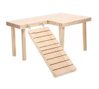 VERDANVERSE Durable Bite Resistant Wooden Hamster Platform with Ladder Decorative Chinchilla and Rat for Cage Climbing and Exercise Small Pet Activity Ramp for Guinea Pigs and Hamsters