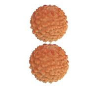 VERDANVERSE Durian-Shaped Baoding Balls 2pcs Wooden Hand Massage Balls for Palm Therapy Hand Exercise Roller Portable Stress Relief Massage Tools for Seniors