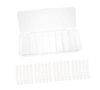VERDANVERSE Dustproof Storage Box with Compartments and Lid Multi Functional Desk Organizer for Cord Storage and Wire Management Includes Silicone Wire Ties Large Capacity Transparent for Home