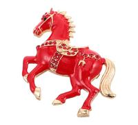 VERDANVERSE Elegant Rhinestone Horse Brooch Pin for Women, Alloy Material with Dazzling Red Rhinestones, Versatile Fashion Accessory Suitable for Formal Gatherings and Evening Events in 2026