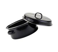 VERDANVERSE Enamel Covered Round Roasting Pan for Sweet Potato Baking High Temperature Resistant Kitchen Gadget Uniform Heat Conduction Suitable for Home and Restaurant Use