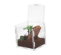 VERDANVERSE Escapeproof Acrylic Tarantula Enclosure for Arboreal Species and Snails Compact Transparent Pet Cage for Jumping Spiders with View Space Saving Small Habitat Box for Reptile