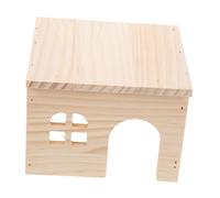 VERDANVERSE Escapeproof Natural Wood Hamster House Maze with Ladder Feeding Watering Platform Multi Room Hideout for Hamsters Gerbils Guinea Pig Habitat Bed