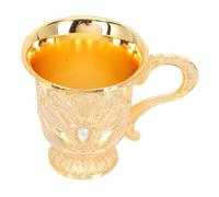 VERDANVERSE European Style Small Metal Wine Cup Vintage Peacock Pattern Bar Antique Liquor Glass Creative Luxury Delicate Design for Home Use and Decoration