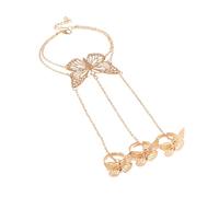 VERDANVERSE Fashion Creative Hand Chain Bracelet for Women Decorative Wrist Jewelry with Hollow Elegant Accessory for Stylish Female