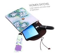 VERDANVERSE Fashionable Printed Crossbody Phone Bag for Women Simple Button Closure Wallet Purse Small National Style Coin Purse Lightweight Soft Canvas Satchel for Daily Use and Gifts