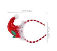 VERDANVERSE Festive Glitter Christmas Hairband with Cartoon Elf Hat Design Elastic Head Hoop for Holiday Party Accessories Fit for Women and Xmas Headwear for Seasonal Celebrations