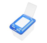 VERDANVERSE Fish Tank Turtle Tank Aquarium Box Lid Portable Mini Plastic Small ABS Blue Practical Travel Breeding Reptile Easy Monitoring