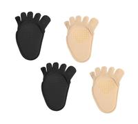 VERDANVERSE Five Finger Half Socks Anti-wear Forefoot Socks 2 Pairs for High Heels Preventing Blisters Sweat Absorption for Women