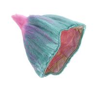 VERDANVERSE Flame Shape Cosplay Wig for Troll Festival Halloween Costume K Silk Genius Hairpiece in Blue Purple Pink Comfortable Bright Color Headdress for Carnival Dress Up