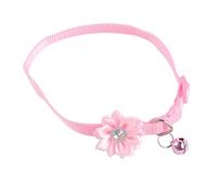 VERDANVERSE Floral Pet Collar with Bell Flower Neck Chain for Cats and Dogs Cute Pink Design for Fashion Parties and Everyday Wear