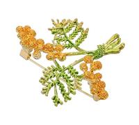 VERDANVERSE Flower Brooches for Women Pine Branch Brooch Chinese Style Collar Pin Elegant Shawl Leaf Pin