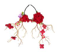 VERDANVERSE Flower Hair Headband Deer Horn Shaped for Festival Party Women Headwear Accessory for Christmas Party Events