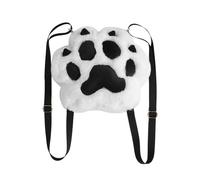 VERDANVERSE Fluffy Cat Paw Crossbody Bag Small Plush Shoulder Backpack for Cute Cosmetic Organizer Tote with Ergonomic Straps Lightweight Travel and School Handbag