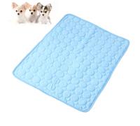 VERDANVERSE Foldable Breathable Pet Cooling Mat for Dogs Cats Blue Summer Heat Dissipation Sleeping Pad Soft Lightweight Ice Crystal Compound Surface