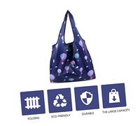 VERDANVERSE Foldable Travel Shopping Bag Large Portable Tote for Supermarket Daily Use and Leisure Eco Friendly Foldable Storage Bag with Printed Design Navy Blue Hot Air Balloon