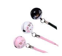 VERDANVERSE Fortune Cat Copper Bell Phone Charms Cute Lucky Maneki Neko Bag Pendants in Pink White Black Lightweight Chinese Decoration Friends Family