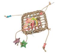 VERDANVERSE Funny Parrot Foraging Woven Seaweed Hanging Mat for Parakeets and Birds Chewing and Climbing Plaything for Caged Birds for Active Pets
