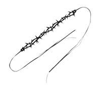 VERDANVERSE Gothic Thorn Choker Necklace Womens Felt Punk Necklace for Halloween Witch Cosplay Party Elegant Spiky Collar for Gothic and Vampire Costume Accessories