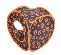 VERDANVERSE Halloween Cat Tunnel Foldable Polyester Exercise Tube for Animals Durable Chinchilla Hamster Playhouse Fun Pumpkin Design for Gerbils Mice