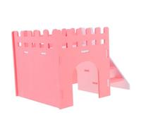 VERDANVERSE Hamster Double-layer House Large Pink Cage Hideout Hamster Habitat Suitable for Small Animals and Pet