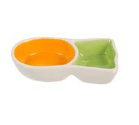 VERDANVERSE Hamster Feeder Bowl Heart Shaped Carrot Design Easy to Clean Durable Ceramic Dish for Small Pets for Guinea Pigs and Rats Convenient Feeding for Happy Dining Experience