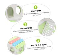 VERDANVERSE Hamster Hideout with Ladder and Bridge Wear Resistant Small Animal House for Play Rest and Exercise Includes Colorful Swing Seesaw Large Arch Bridge and Villa for Guinea Pigs and