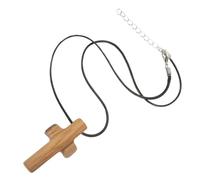 VERDANVERSE Hand-carved Wooden Cross Necklace Adjustable Cord Spiritual Pendant for Men Women Faith-based Christian Jewelry Easter Church Prayer Charm