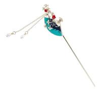 VERDANVERSE Handmade Lightweight Japanese Hair Pin Metal Fan Shape with Tassel, Ancient Design Chinese Hanfu Wedding Hairpin for Traditional Hairstyles the Go Women Hair Accessories