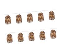 VERDANVERSE Handwoven Rattan LED String Lamps Warm Light Decorative Hanging Pendant Lights for Festival Bedroom Garden Patio Party Restaurant Decor