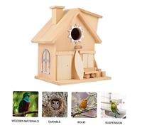VERDANVERSE Hanging Birdhouse Outdoor Nesting House for Garden Backyard with Patch Design and Squirrel Resistant Hanging Structure