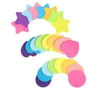 VERDANVERSE Heart Shaped Self-stick Notes Set with Removable Adhesive, Colourful Heart and Star Shaped Memo Pads for Organising Information, Multi-use Versatility, for Teachers at Home