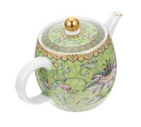 VERDANVERSE Heat Resistant Ceramic Teapot Enamel Green Tea Maker Pot for Home and Office Easy Clean Porcelain Kettle Suitable for Restaurants and Tea Rooms