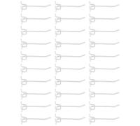 VERDANVERSE Heavy Duty Iron Peg Board Hooks Sturdy Utility Hooks with 2.5cm Hole Distance 50pcs White Peg Board Hangers for Organizing Tools and Handicrafts for Garage and Home Use