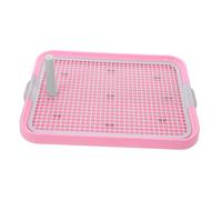 VERDANVERSE Indoor Dog Toilet Plastic Pet Potty Removable Grid Tray 48x36cm Non-slip Pink Training Toilet for Puppies and Cats
