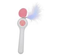 VERDANVERSE Interactive Cat Toy Plumage Wand with Automatic Telescopic Rod Pink Cat Teaser Stick and Play Suitable for Indoor Use Random Style