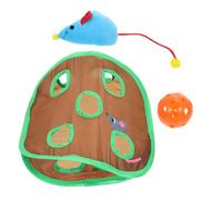 VERDANVERSE Interactive Cat Tunnel with Nine Holes and Bell Balls for Indoor Cats Small Kitten Plaything for Pet to Stimulate Curiosity and Encourage Exercise