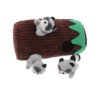 VERDANVERSE Interactive Squeaky Dog Plush Raccoon Burrow Chew for Small Medium Large Pets Calming Anxiety Soft Pet Activity