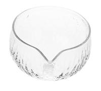 VERDANVERSE Japanese Matcha Tea Bowl with Spout Clear Glass Traditional Design for Cold Brewing Tea at Home Office Fine Craftsmanship Ceramic Cup for Daily Use