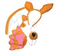 VERDANVERSE Khaki Animal Costume for Women Kangaroo Ears Headband and Tail Set, Comfortable Cloth Material, Creative Cartoon Style for New Years Eve Costume Party or Gathering